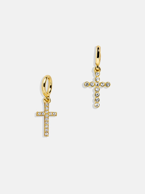 Faith Cluster Charm - Pave Cross