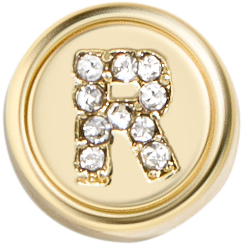 Round Hinge Letter Bead - R