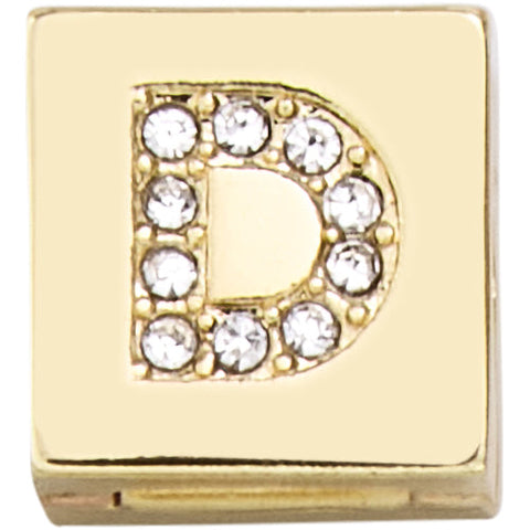 Square Hinge Letter Bead - D