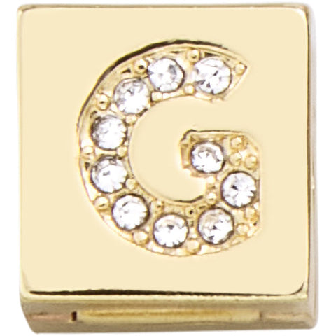 Square Hinge Letter Bead - G