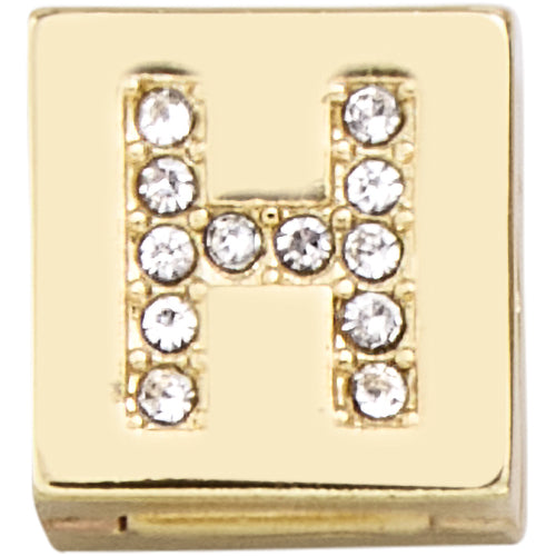 Square Hinge Letter Bead - H