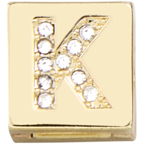 Square Hinge Letter Bead - K