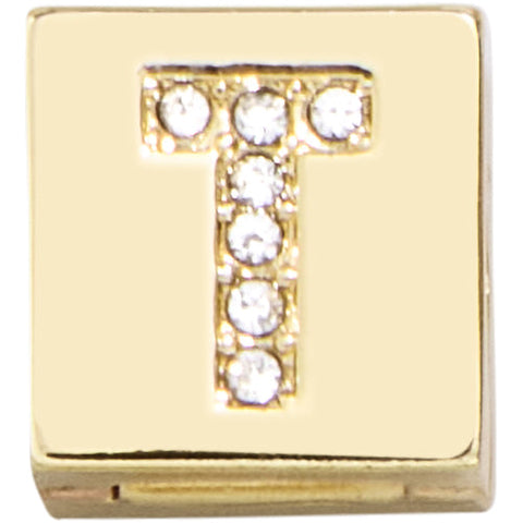 Square Hinge Letter Bead - T