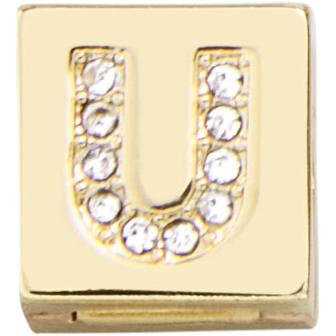 Square Hinge Letter Bead - U