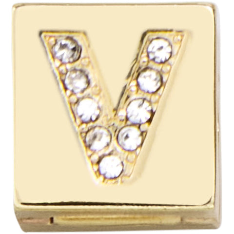 Square Hinge Letter Bead - V