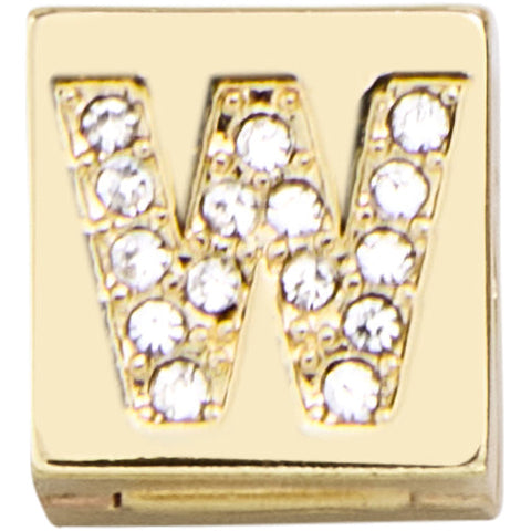 Square Hinge Letter Bead - W