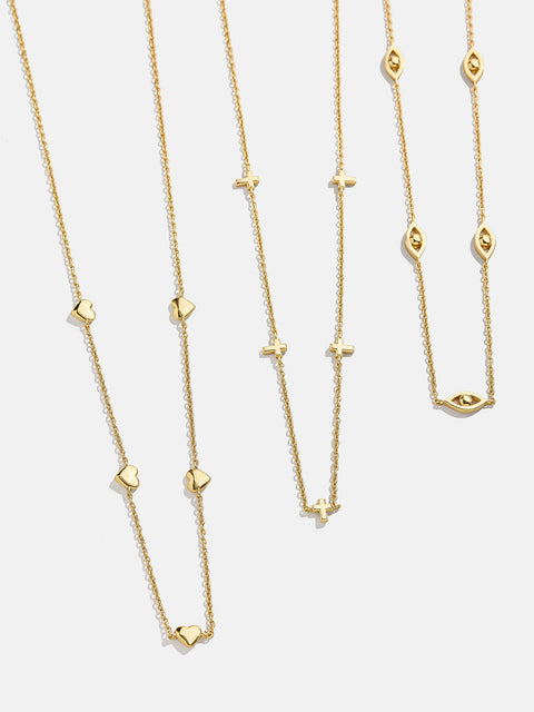 18K Gold Cross Necklace - Cross