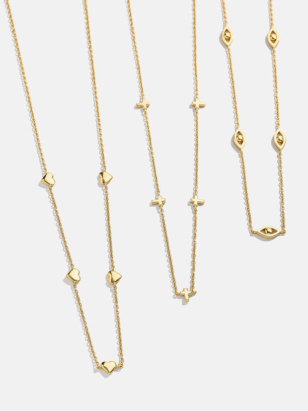 18K Gold Cross Necklace - Cross