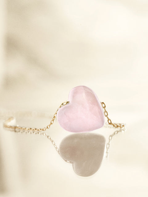 Juno Rose Quartz Necklace - Rose Quartz Stone