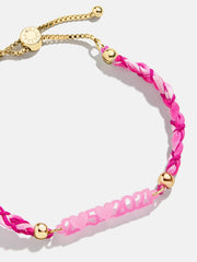 Kids' Custom Acrylic Nameplate Bracelet - Translucent Pink