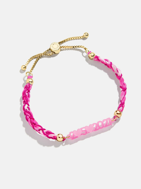 Kids' Custom Acrylic Nameplate Bracelet - Translucent Pink