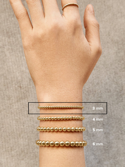 Gold Pisa Bracelet - 3mm