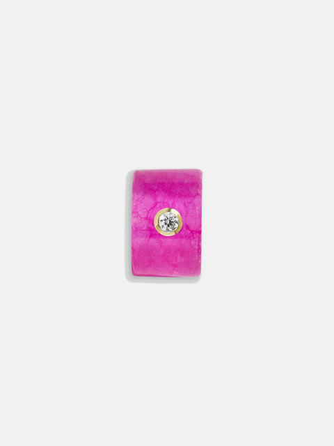 Semi-Precious Bead Charm - Hot Pink