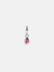 Silver Birthstone Cluster Charm - Rose