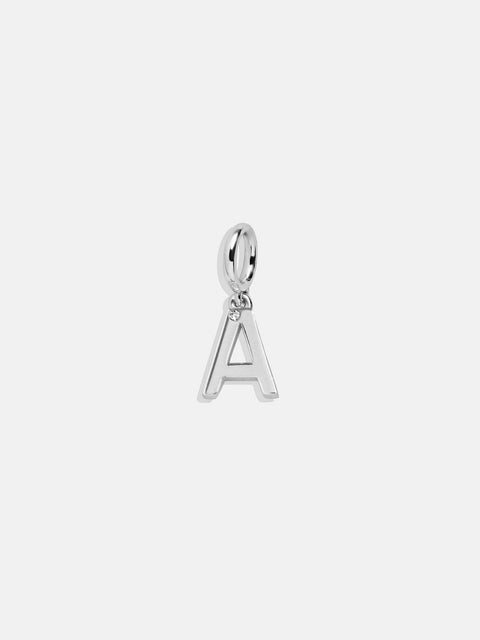 Classic Silver Initial Cluster Charm - A