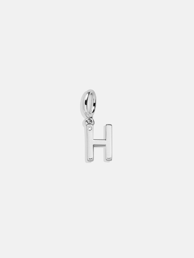 Classic Silver Initial Cluster Charm - H