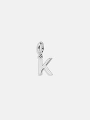 Classic Silver Initial Cluster Charm - K