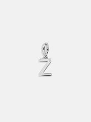 Classic Silver Initial Cluster Charm - Z