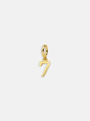 Gold Number Cluster Charm - 7