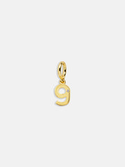 Gold Number Cluster Charm - 9