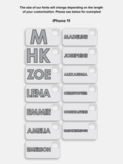 Block Font Custom iPhone Case - Blush/Mother of Pearl