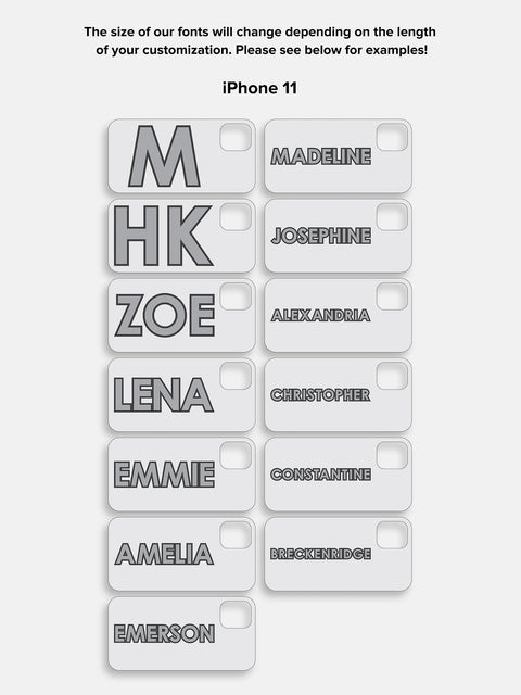 Block Font Custom iPhone Case - Beige/Pink