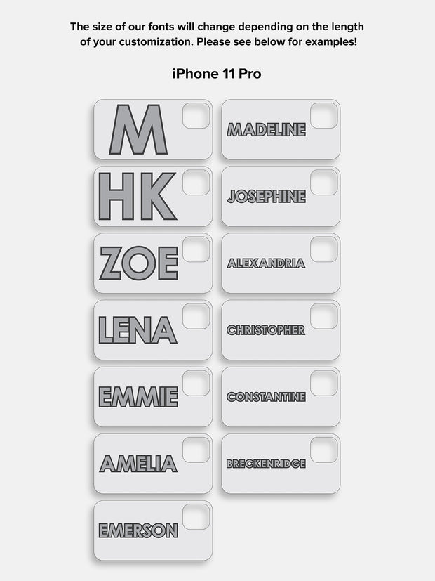 Block Font Custom iPhone Case - Bright Red/Pink