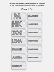 Block Font Custom iPhone Case - Blush/Mother of Pearl