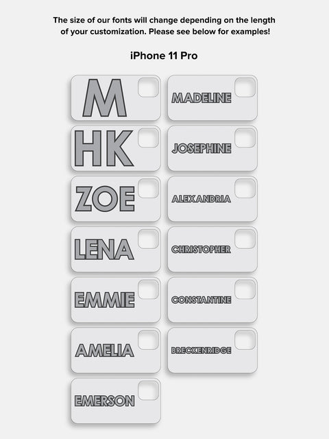 Block Font Custom iPhone Case - Beige/White