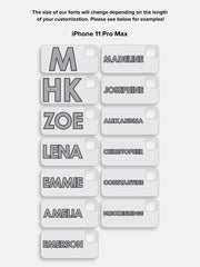 Block Font Custom iPhone Case - Beige/White