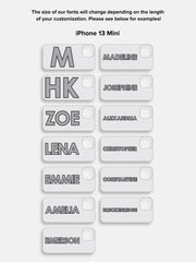 Block Font Custom iPhone Case - Beige/White