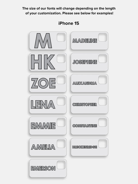 Block Font Custom iPhone Case - Beige/White