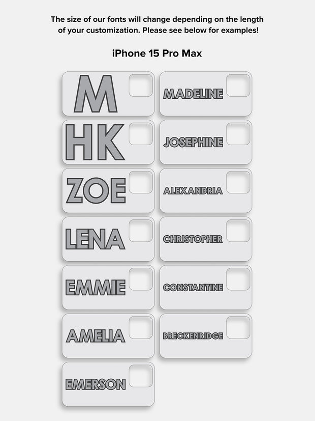 Block Font Custom iPhone Case - Lavender/White