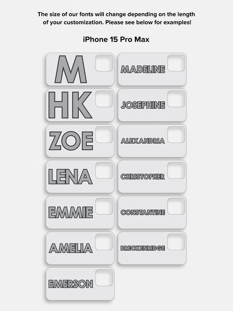 Block Font Custom IPhone Case - Green/Light Pink