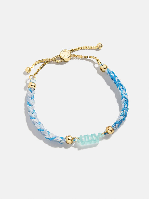 Kids' Custom Acrylic Nameplate Bracelet - Translucent Aqua