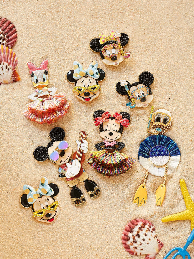 Mickey Mouse and Minnie Mouse Disney Snorkel Earrings - Multi